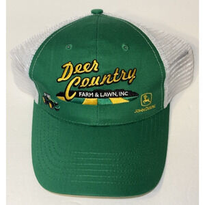 John Deere Deer Country Farm & Lawn INC Farmer Embroidered Trucker Hat Tractor